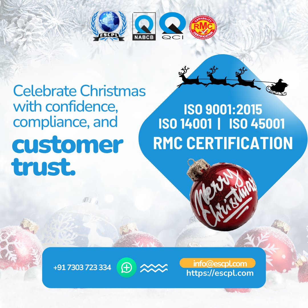 equalitassystem's tweet photo. 🎄 This Christmas, stand out in the market with certified excellence.
ISO Certification opens doors to new opportunities and long-term success.
#ChristmasCheers #ISOJourney #BusinessExcellence #MarketGrowth #TrustedBrand https://t.co/wzSVnASzax
