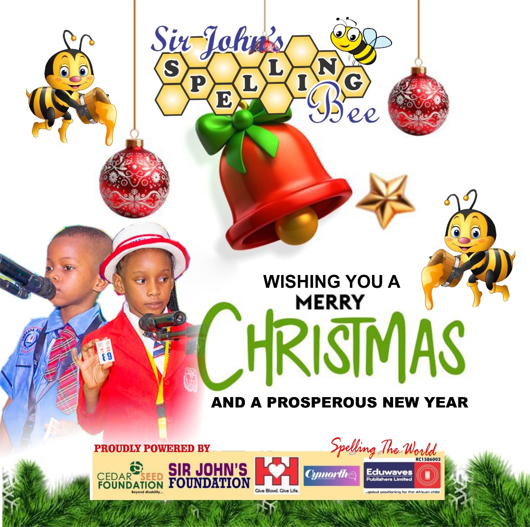 sjs_bee's tweet photo. Best wishes from all of us at Sir John's Spelling Bee 🐝🐝 
We wish you a festive season that is bright, beautiful and filled with joy.

Merry Christmas 🎄🎁✨ https://t.co/57U1vFA0eH