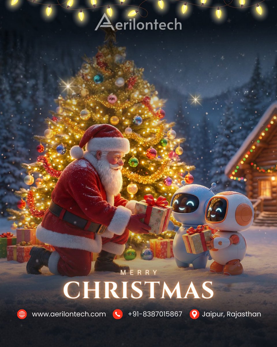AerilonTech's tweet photo. This Christmas, we’re celebrating innovation, connection, and the future of tech 
At Aerilontech, we believe in smart ideas, scalable solutions, and digital growth that lasts.
🎁 Merry Christmas from our tech family to yours!
Let’s build a smarter tomorrow—together.
#Aerilontech https://t.co/2uQpsh7FKb