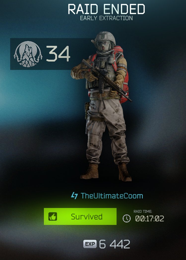 bebee124's tweet photo. @nikgeneburn @bstategames @tarkov How the hell is this an early extraction 17 minutes in on Factory?! https://t.co/10g6TcVBXM