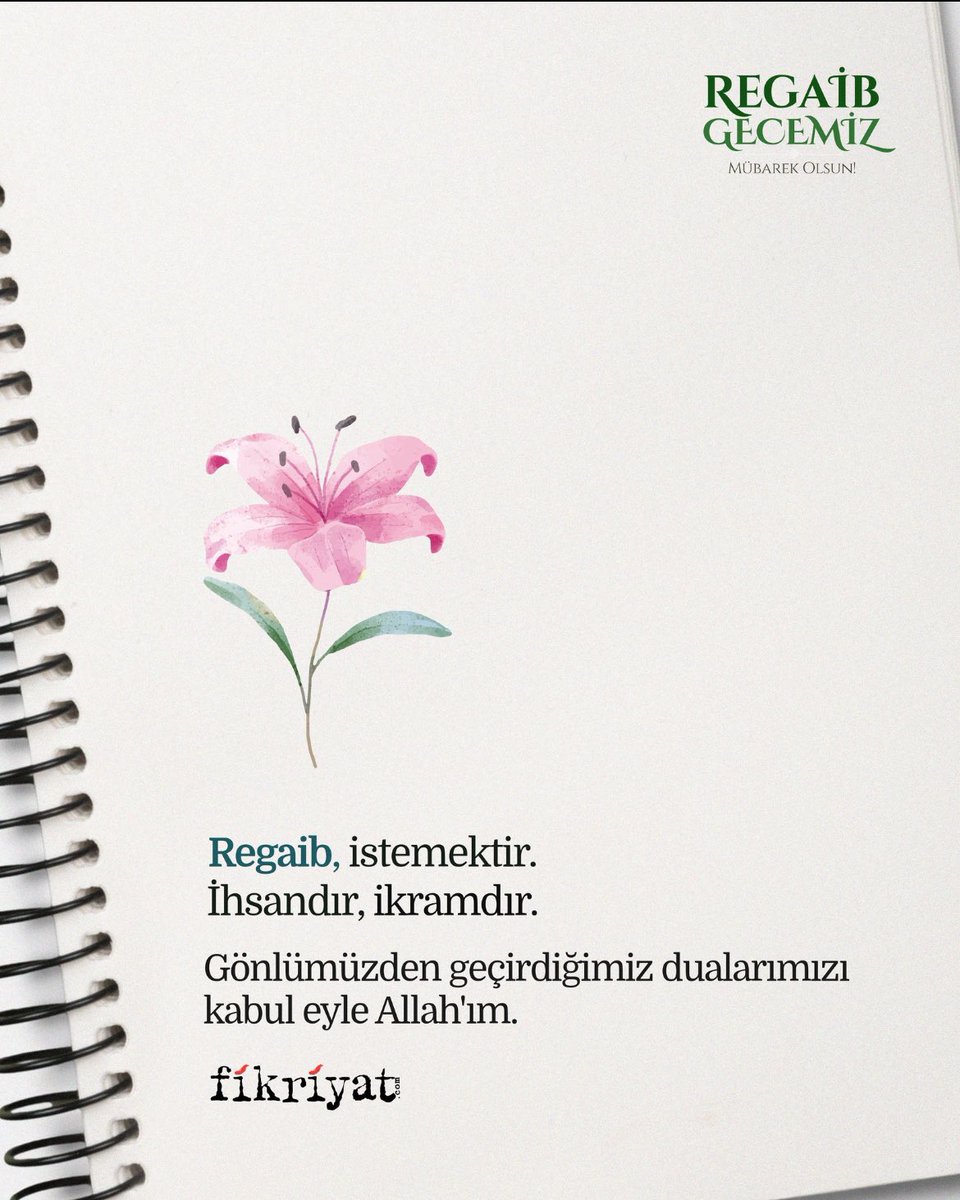 Gönlümüzden geçen ömrümüze nasip olsun..
 #RegaibKandili
#Persembe