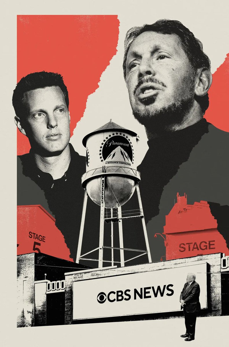 PpollingNumbers's tweet image. Trump has privately said that Larry Ellison assured him CBS News would be shifted in a more conservative direction after the Ellisons took control of Paramount, according to two people familiar with the remarks.