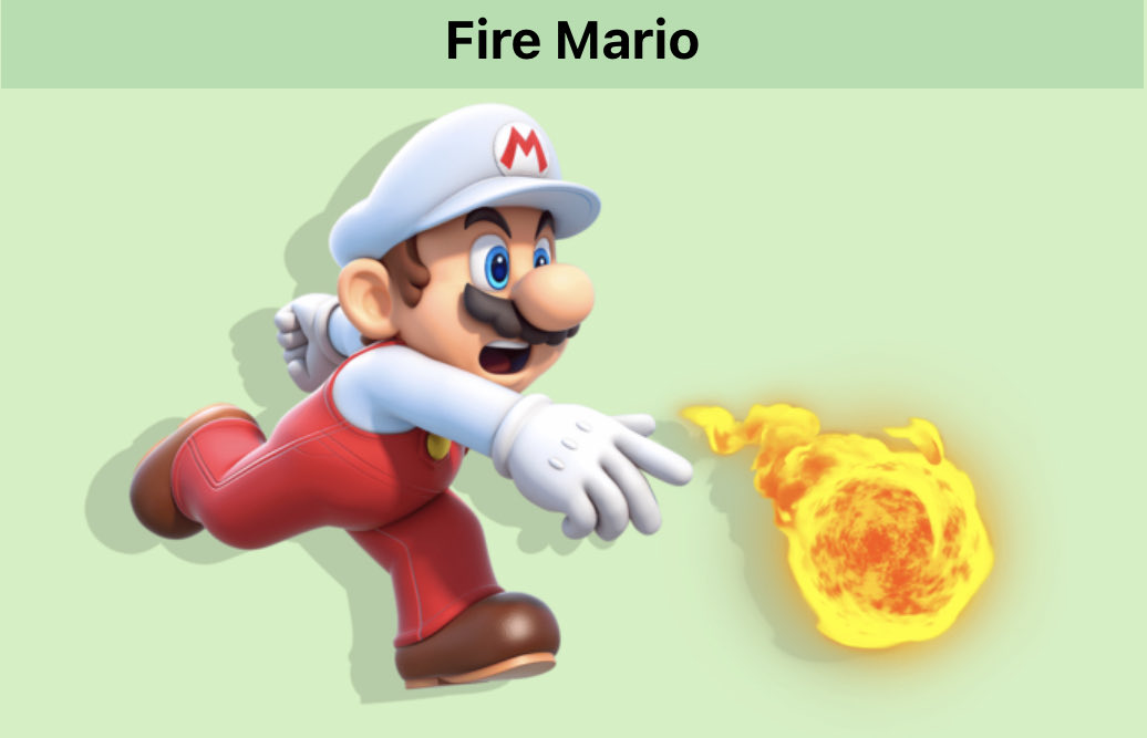I’ve watched this video at least 26 times or so at this
Only now do I notice that Fire Mario colours aren’t even correct