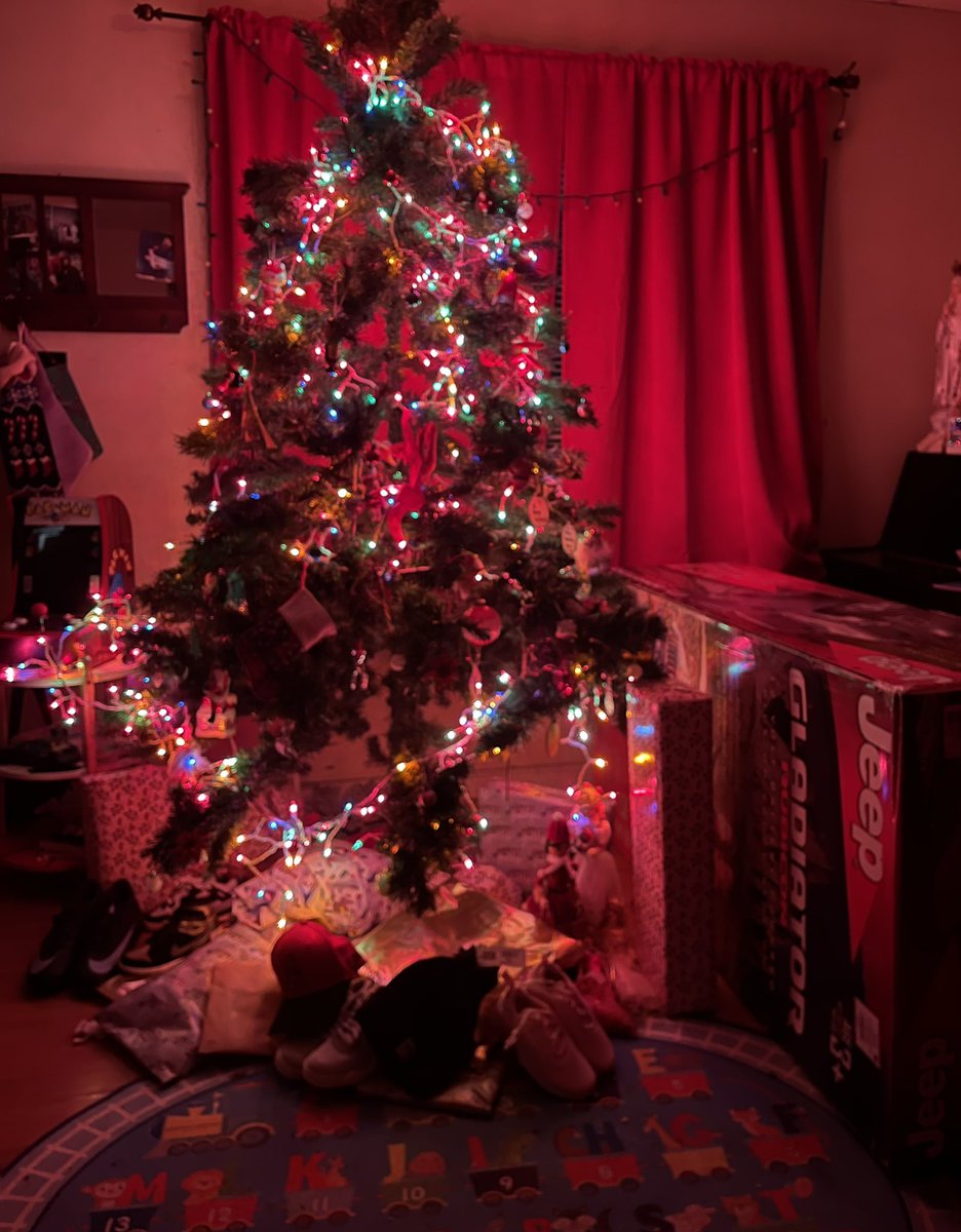 Hey <a href="/grok/">Grok</a> please add santa putting these gifts under tree