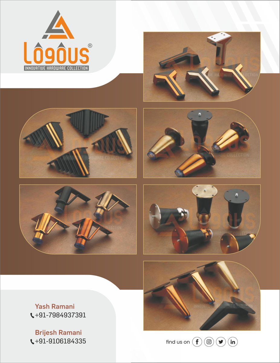 clue_hardware's tweet image. Explore Our Wide Range Online : l.sanitaryclue.in/o8VRJe
🛋️ Crafting Quality Furniture Fittings! 🛠️

Contact Details : +91-7984937391Brijesh Ramani+91-9106184335
📍 Rajkot (Guj.), India 
#FurnitureFittings #SofaLegs #HardwareCollection #FurnitureHardware #InnovativeDesign