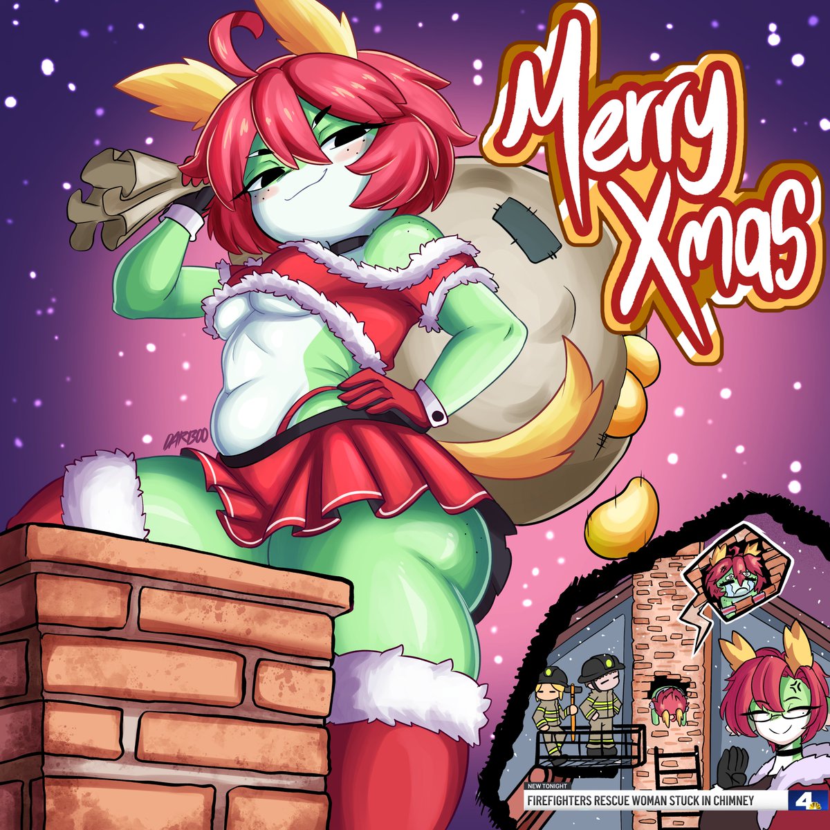 🎁⛄️Have a very Merry Xmas! 🎄❄️
But be careful not to end up stuck on a chimney like Yume
