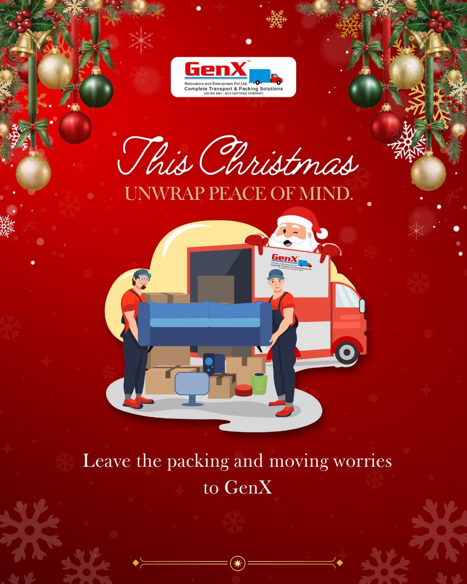 GenxRelocators's tweet image. May this Christmas bring calm moments, happy homes, and stress-free beginnings.

While you celebrate the season, let us take care of the moving details.

Here’s wishing you a joyful and peaceful Christmas.
#ChristmasCalm #HappyHomes #StressFreeMoving #JoyfulChristmas