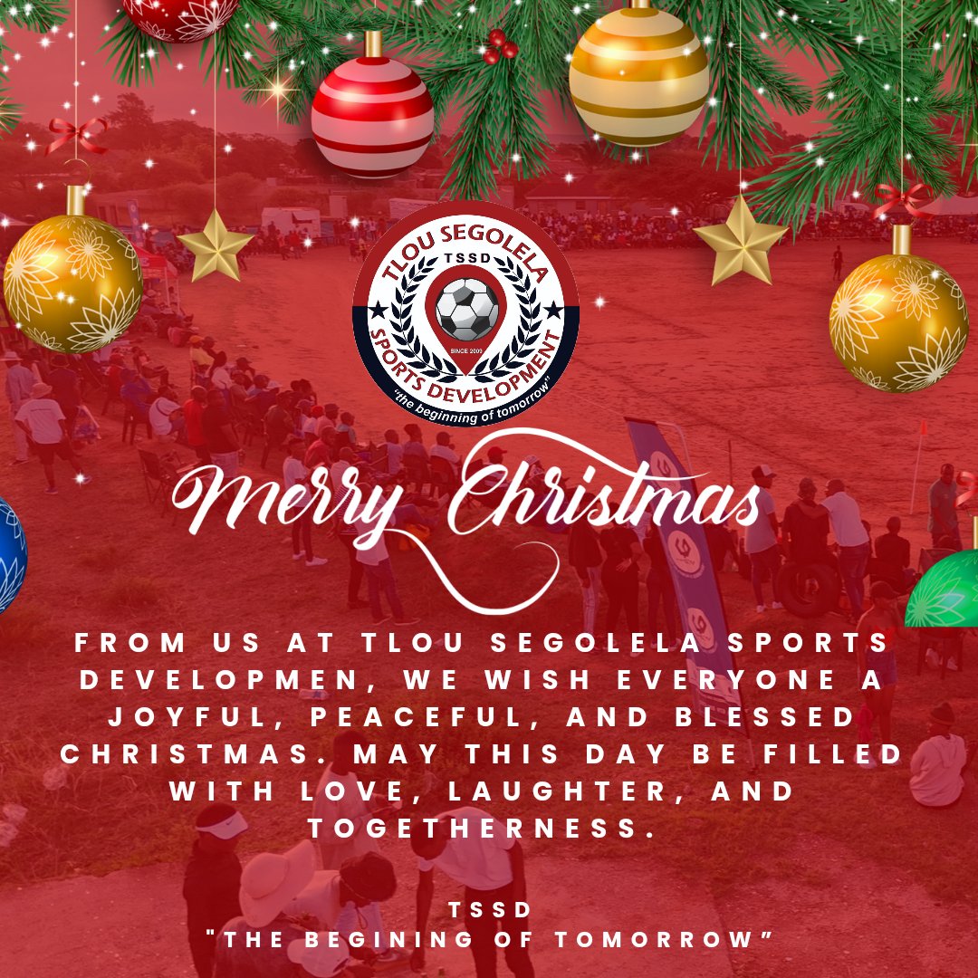 TeamTSSD's tweet image. From us at TSSD, we wish everyone a joyful, peaceful, and blessed Christmas. May this day be filled with love, laughter, and togetherness.

We also invite you and your loved ones to join us for an exciting football spectacle at TSAFT2025.

#MerryChristmas