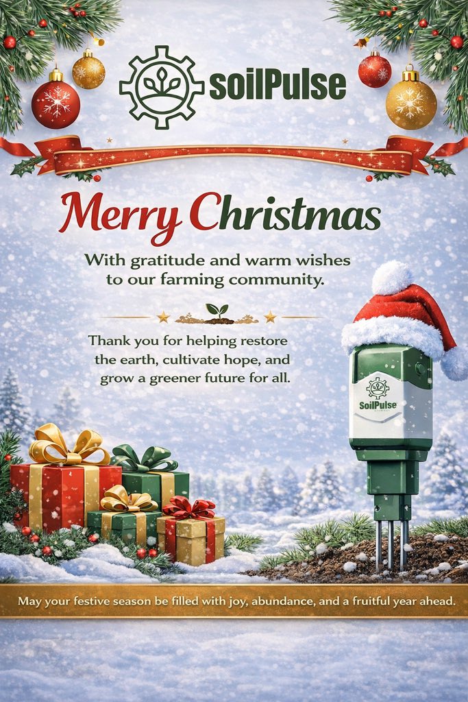 soilPulse's tweet photo. This season, we’re grateful for the hands that nurture the land and the communities that grow with us.

Wishing you a peaceful Christmas and a hopeful year ahead. 🌱🎄

— SoilPulse https://t.co/dBAw8hXaGi