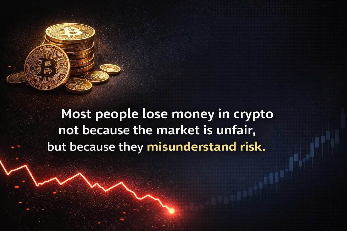 Most people lose money in crypto
not because the market is unfair,
but because they misunderstand risk.