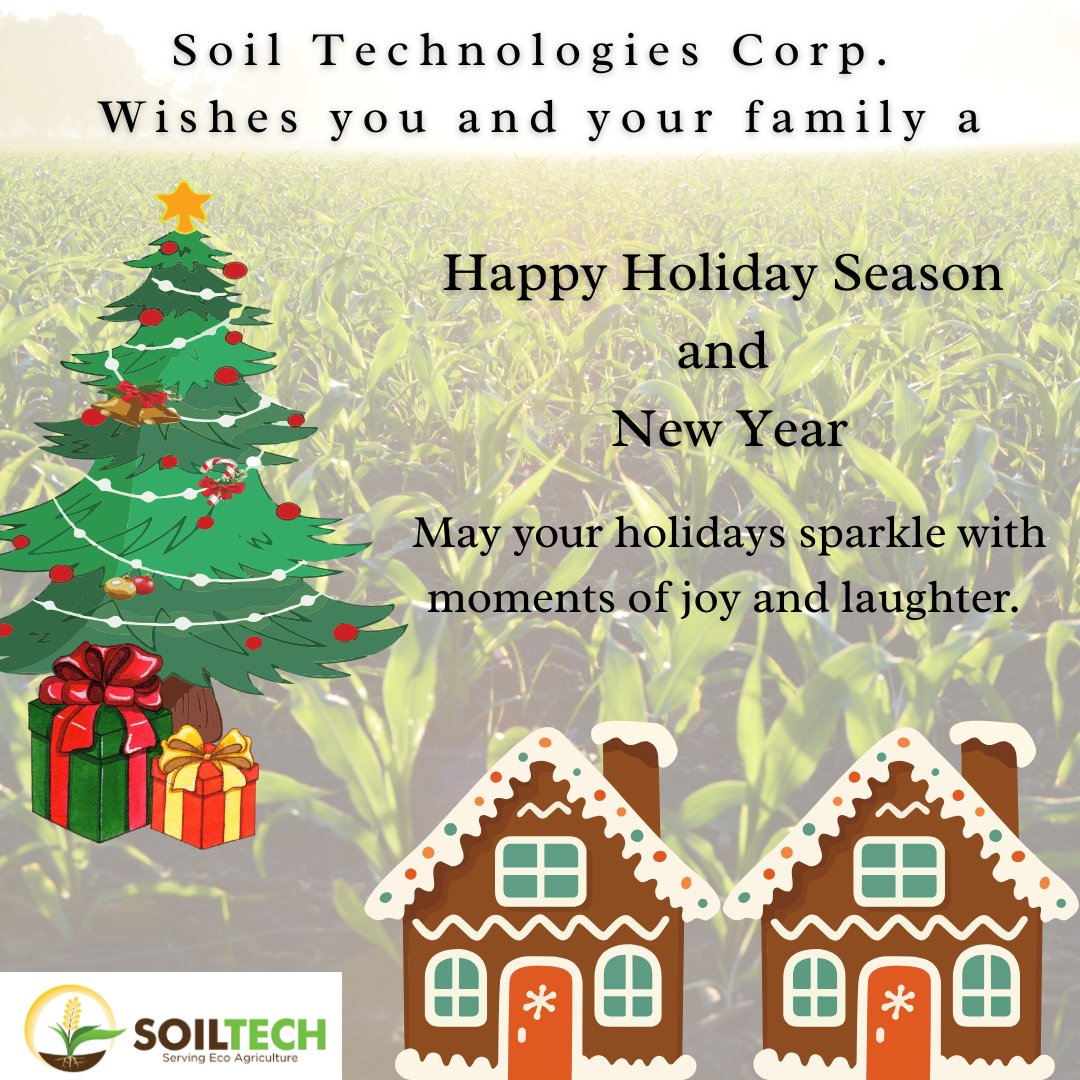 As the year comes to a close, we at Soil Technologies Corp. want to take a moment to express our heartfelt wishes for you and your family. May your Holiday Season be filled with joy, laughter, and cherished moments with loved ones.