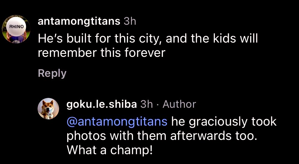 According to the person who took the video, Lane Hutson stayed to take photos with the kids after playing shinny hockey with them