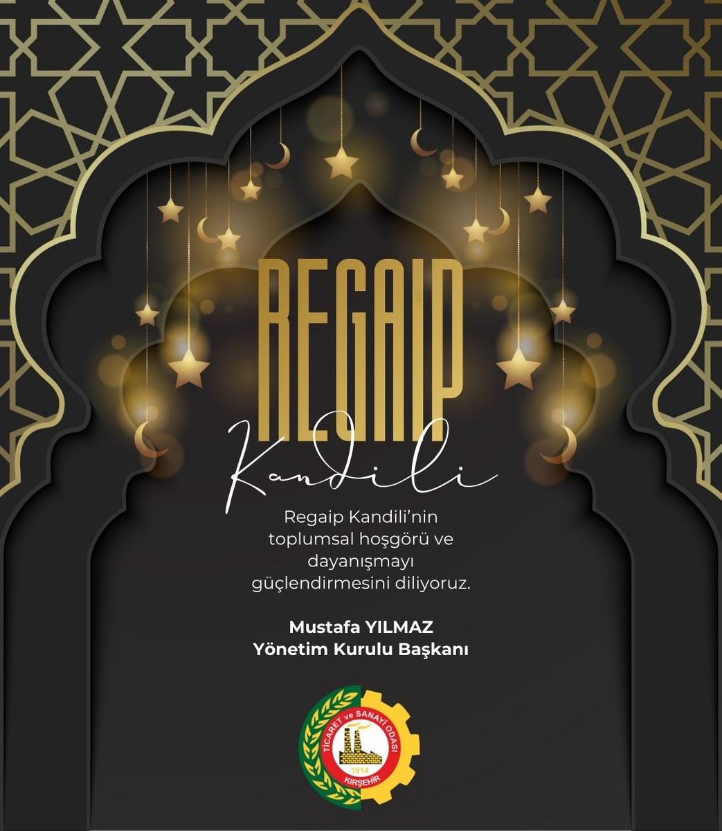 Regaip Kandili, rahmetin kapılarının aralandığı, duaların daha içten edildiği mübarek bir zamandır. Gönüllere huzur, ömürlere bereket getirsin. Regaip Kandiliniz mübarek olsun.