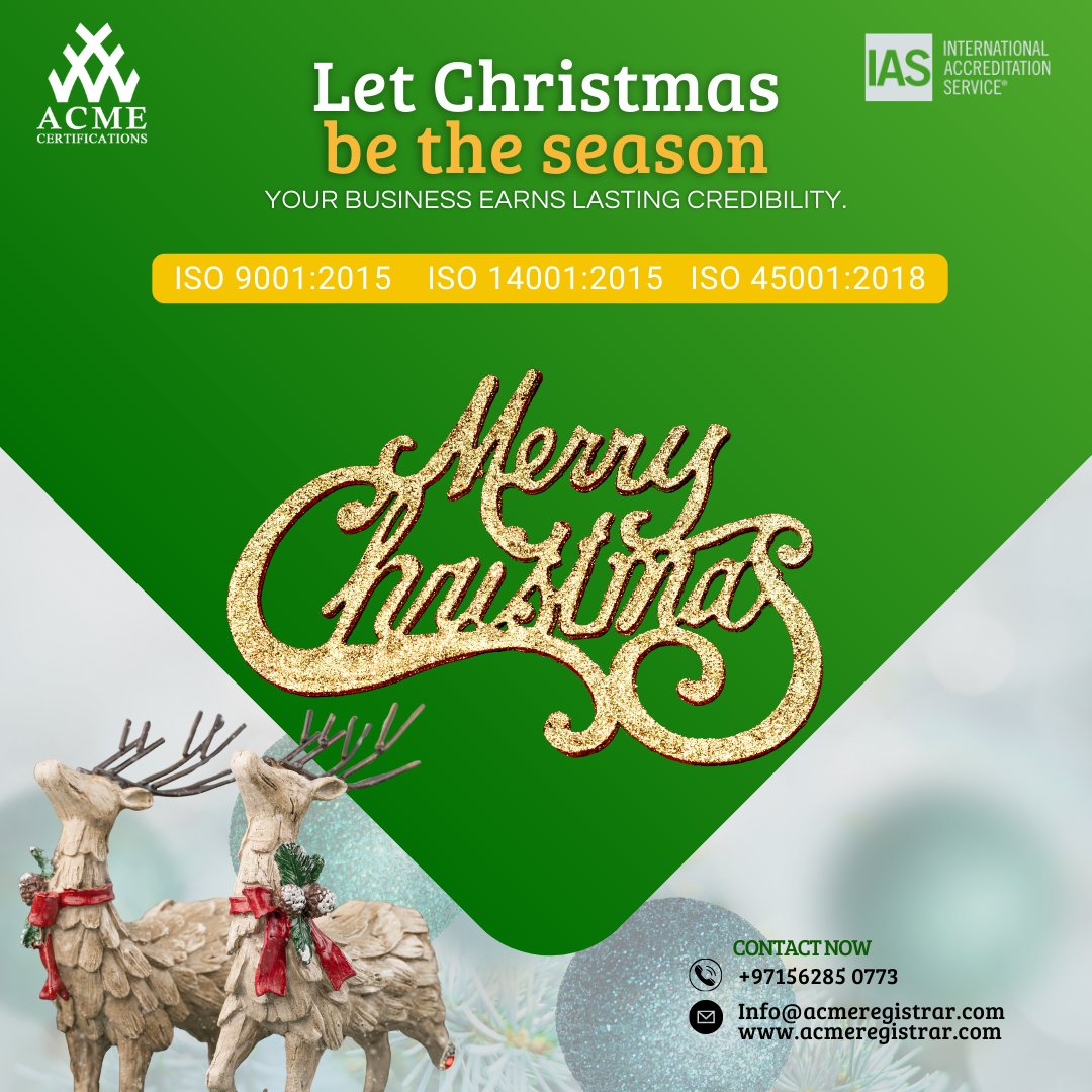 🎁 A certified business is a confident business—especially this Christmas.
ISO Certification helps you deliver quality your customers believe in.
#ChristmasVibes #ISOCertifiedBusiness #QualityMatters #CustomerConfidence #SuccessStory