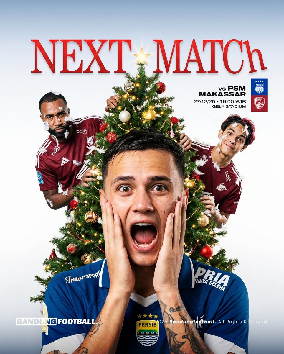 For the final game of 2025, boxing day, PSM is around the corner, looking to snatch points from Bandung. Can Eli and his friends stop 'em? ⛔️

Home alone? No, you're never alone at home! 😃

Happy holiday, everyone! Selamat natal juga bagi bobotoh yang merayakan 🎄🎄🎁🎁