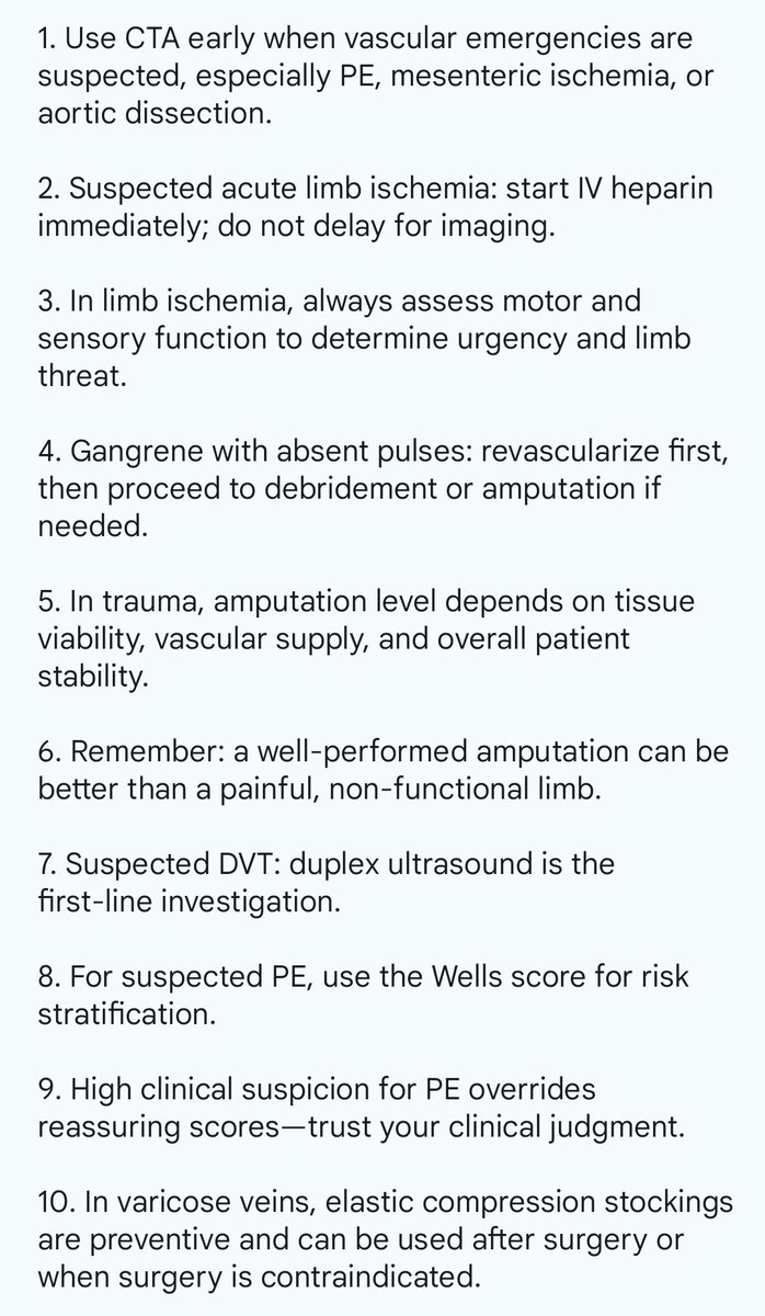 Hossamshaabii's tweet image. Hossam's 20 vascular principles for my medical students .. good luck.