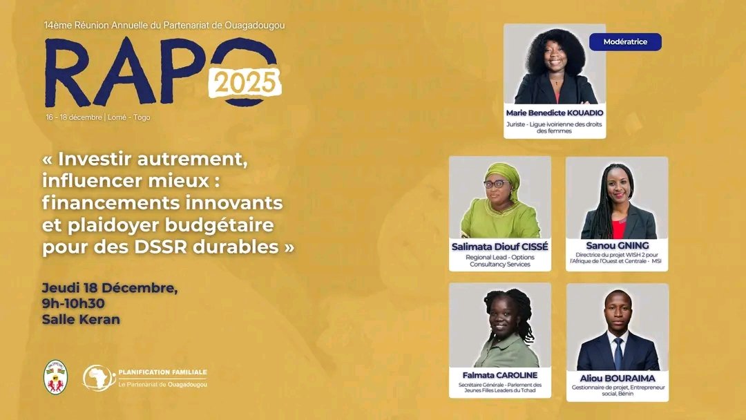 falmatacaroline's tweet photo. RAPO 2025 | Lomé, Togo
Honorée de partager nos expériences terrain sur Droits et Services de Santé Sexuelle et Reproductive et de plaider pour des financements durables avec des leaders exceptionnels🙏

@FP2030NWCA

#RAPO2025 #DSSR #LeadershipFéminin #JeunesseEngagée https://t.co/HYEq7doTje