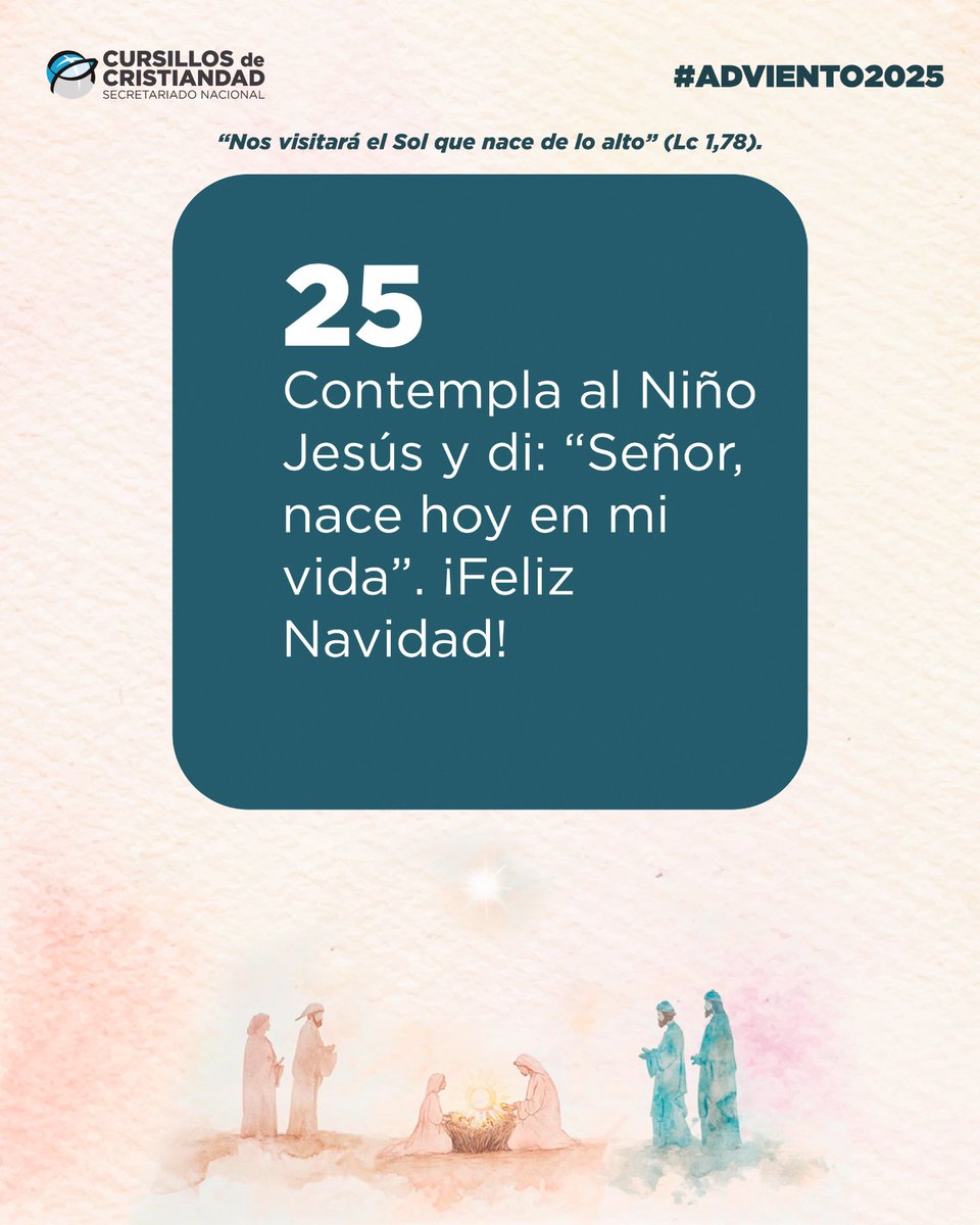 ¡Ha nacido el Salvador! 🎉❤️ Contempla al Niño Jesús: Él viene a renovar tu vida.

#Navidad #DiosConNosotros #Enmanuel