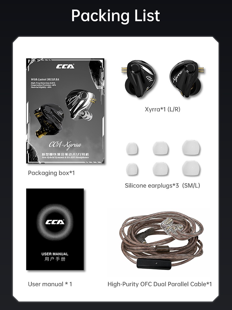 New arrivals
CCA-Xyrra
1DD+1BA Hybrid Driver Metal Earphones
aliexpress.com/item/100501064…