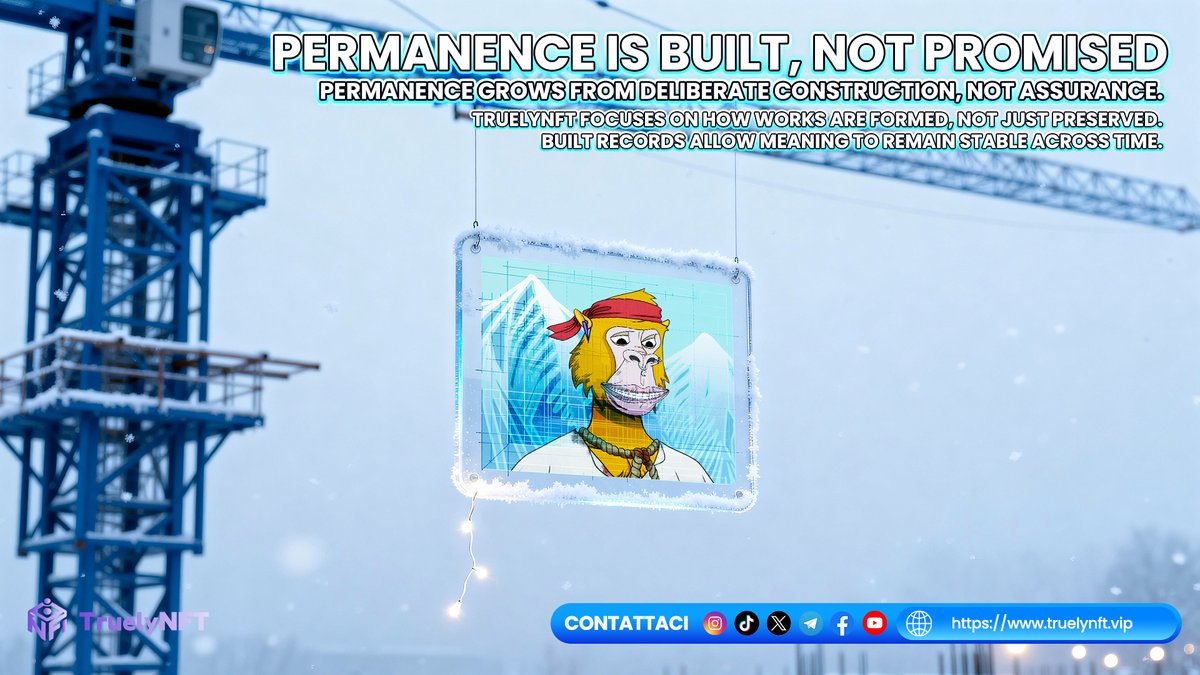 Truely_NFT's tweet photo. ✨ Permanence comes from intention, not assumption.
🌐 At TruelyNFT, we turn creative steps into clear, buildable records.
🍀 Traceable origins help meaning persist as contexts evolve.
📊 Durability is no longer a mystery, it’s a process.
#TruelyNFT #DigitalPermanence https://t.co/qC3zKdmYyw