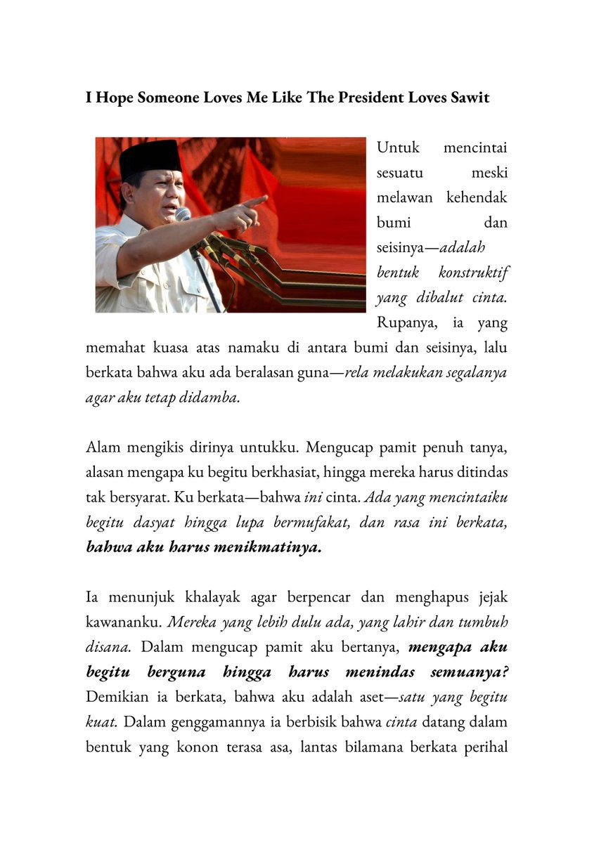 pencorner's tweet image. i hope someone loves me like the president loves sawit 
🖊️ lesoleil