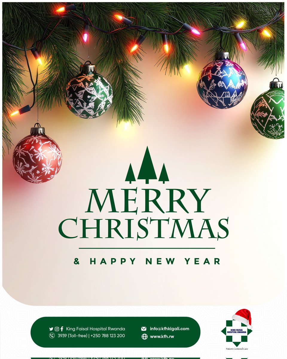 🎄✨ Wishing everyone a joyful and peaceful Christmas from all of us at King Faisal Hospital! May this festive season bring love, health, and happiness to you and your families. Thank you for being part of our community. Together, let’s spread kindness and hope! 🎁❤️  #KFHCares