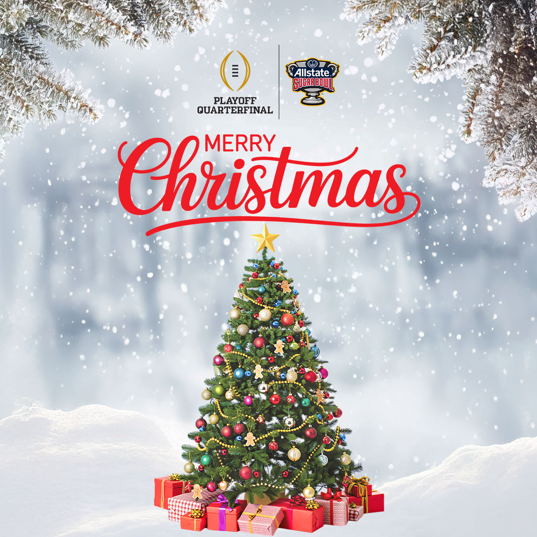 SugarBowlNola's tweet image. Merry Christmas from the @Allstate #SugarBowl 🎅🎄