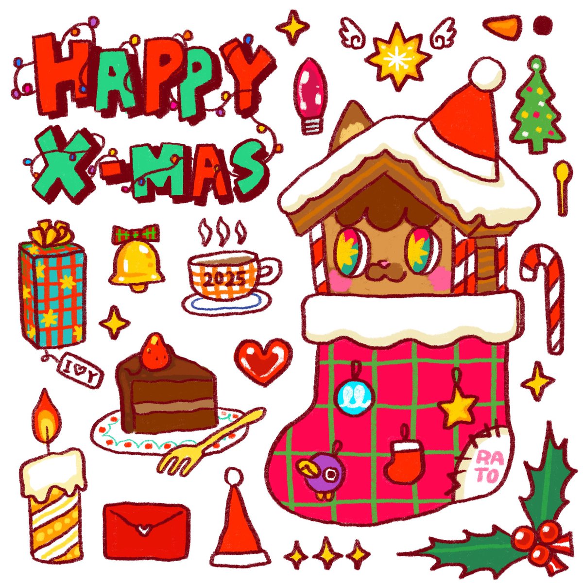 ratokimtoy's tweet photo. 2025.12.25
Procreate 2048x2048px
Happy X-mas 🎄✨
Grateful for spending precious moments with the people who mean the most. 🙏✨
#merrychristmas #sweethomecat
#ratoartwork https://t.co/kC39XV99vs