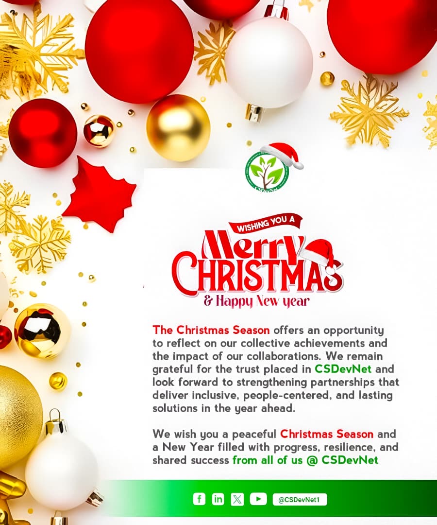 The #Christmas season offers a moment to reflect on our shared achievements and the impact of collaboration.🌎🎄

We are grateful for the trust placed in <a href="/CSDevNet1/">Climate & Sustainable Development Network</a> and look forward to strengthening partnerships that deliver inclusive and sustainable outcomes. 🎄✨

#SeasonOfJoy