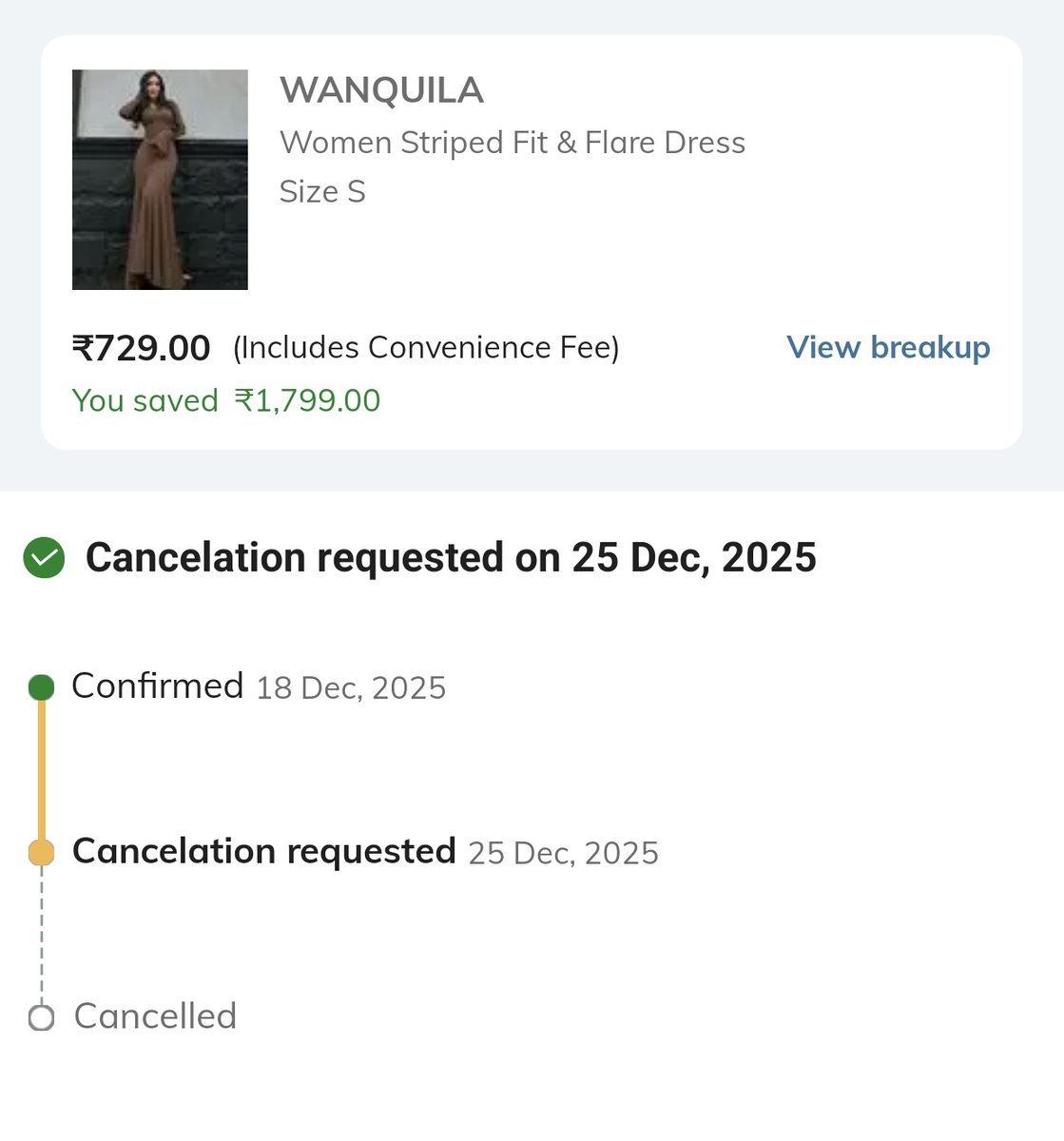 Rosh__it's tweet photo. What is this behavior @AjioCares @AJIOLife  I'm unable to cancel my order and also you guys sended me a msg that my order getting cancel 3 days back and still my refund is not initiated till now!! https://t.co/eVZF6xACLv