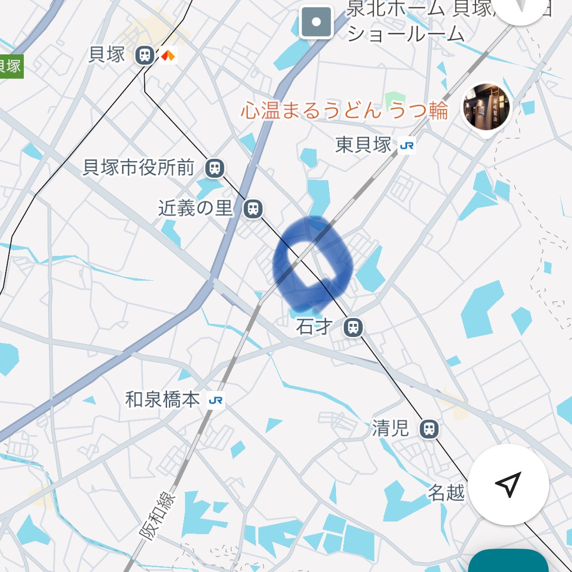 JR貝塚って言うから、東貝塚〜和泉橋本間の水間鉄道との交点に駅作るのかと思ったじゃん