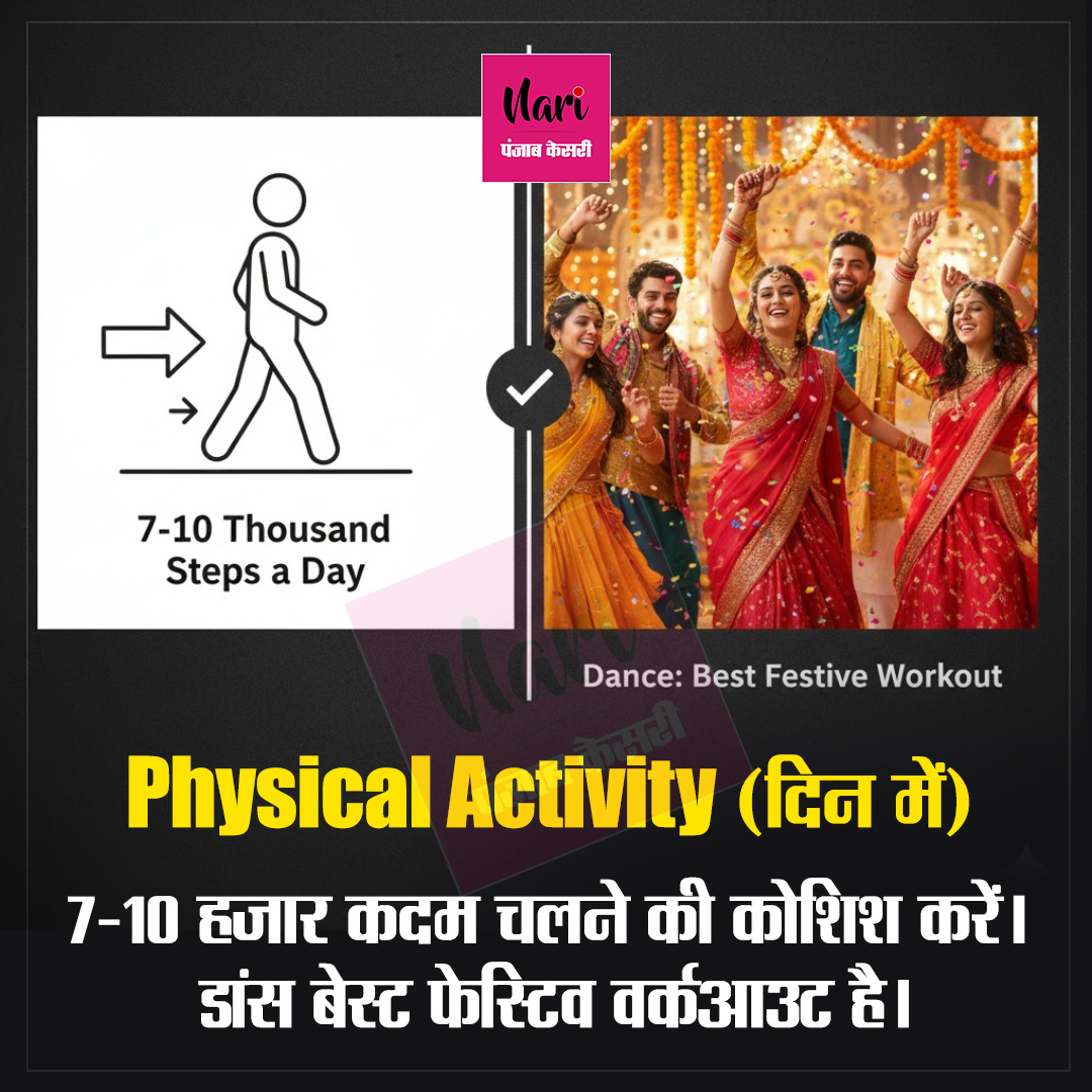 NariKesari's tweet image. Festival Season में Healthy Routine अपनाएं

#healthylifestyle #wellnessjourney #weightlosstips #HealthyEating #health