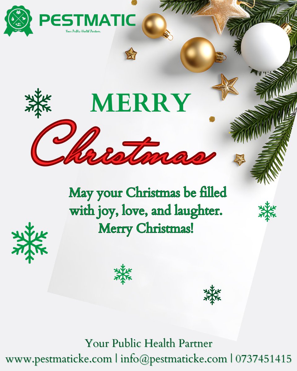 pestmaticltd's tweet photo. Thank you to our clients and partners; your trust and collaboration means the world to us. Merry Christmas! 

#Christmas #ClientAppreciation #HygieneSolutions https://t.co/tSKKtoFaAu
