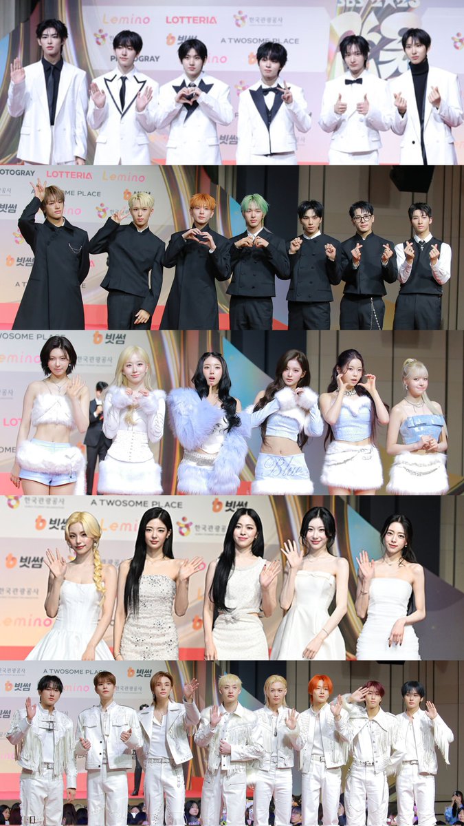 JYP FAMILY'S 4TH &amp; 5TH GENERATION LEADERS GRACING THE 2025 SBS GAYO DAEJEON RED CARPET TODAY 🔥

-KickFlip
-NEXZ
-NMIXX
-ITZY
-Stray Kids

Theme of the day: Let's all wear white and not tell NEXZ 😭🤣