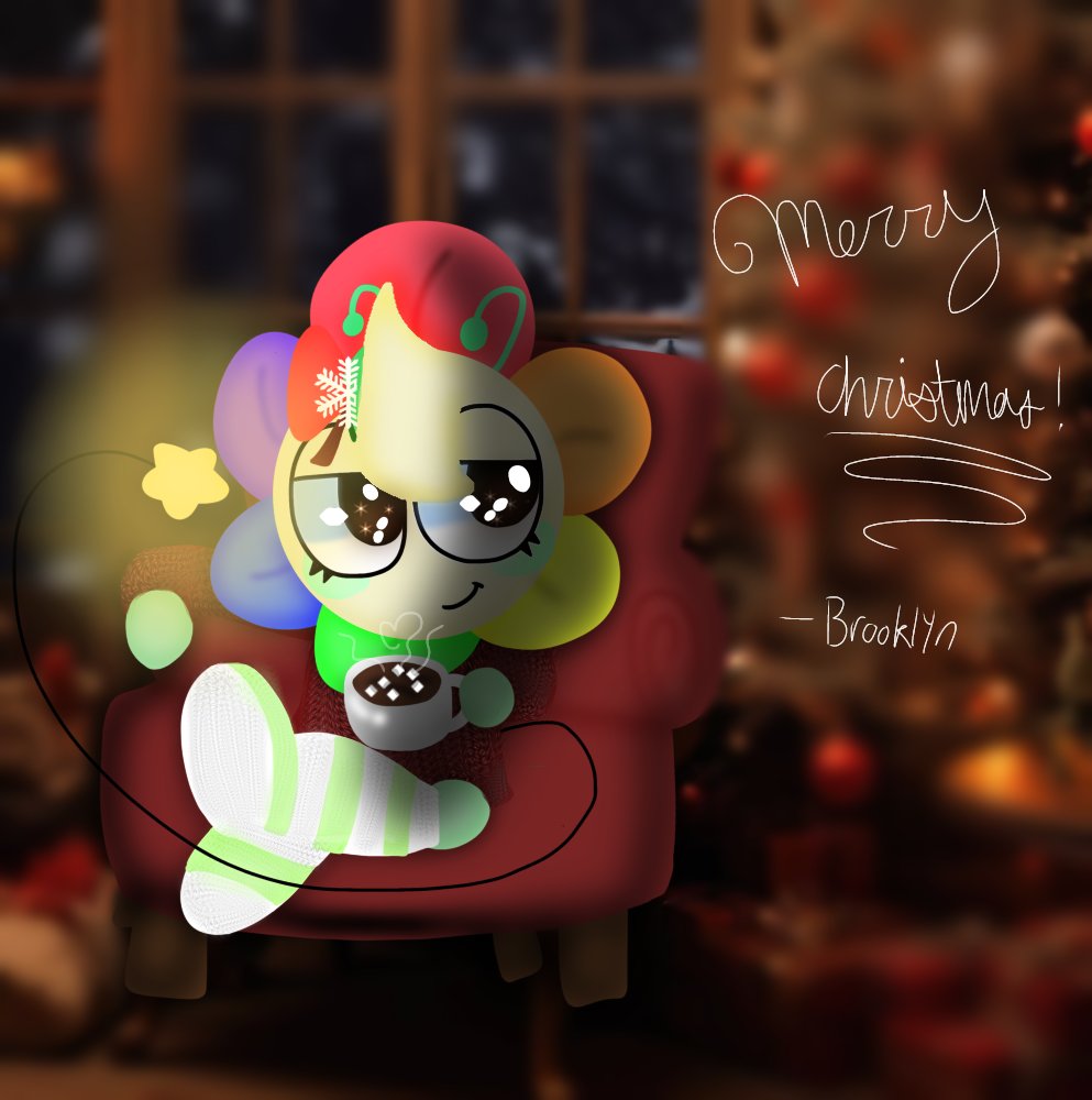 Its_Brooklyn___'s tweet photo. MERRY CHRISTMAS EVERYBODY!!! I really hope everybody has a great Christmas this year! 🎄❄️

( Yes, Brookdriel underneath the mistletoe… I just wanted to sneak that in there cuz I said so- )

#dandysworld #dw #Moonflower #Dandysona #Astrosona https://t.co/ld5t5MTdmh