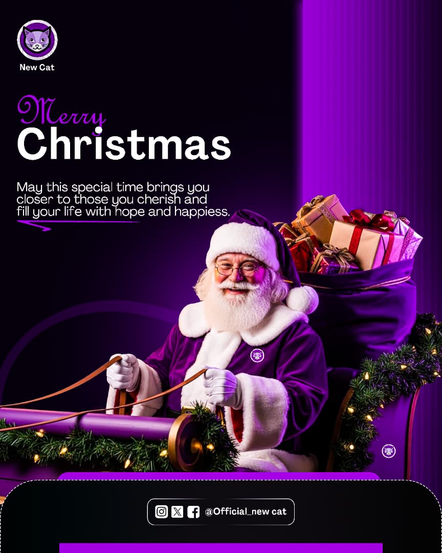 Official_NewCat's tweet photo. Happy Christmas πβ¨ NEWCAT wishes you a Happy Holidays! May your wallets be full, your gains be green, and your crypto journey be merry and bright! ππ Stay bullish, stay blessed and enjoy your Christmas π π #NEWCAT $NCT #CryptoXMAS #BlockchainJoy $BNB $BTC https://t.co/yLKq5QBtsW