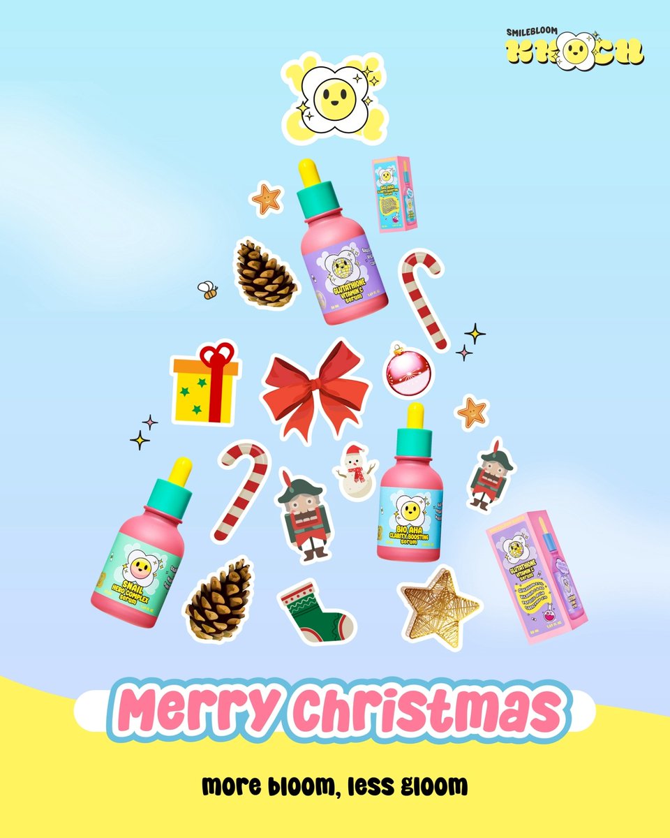 🎄Merry Christmas☃️
ขอให้เทศกาลแห่งความสุขนี้ เติมเต็มทั้งหัวใจและผิวสวยของคุณ✨
May your skin glow beautifully, today and always💚❤️

#SmilebloomThailand #KKOCH #MerryChristmas