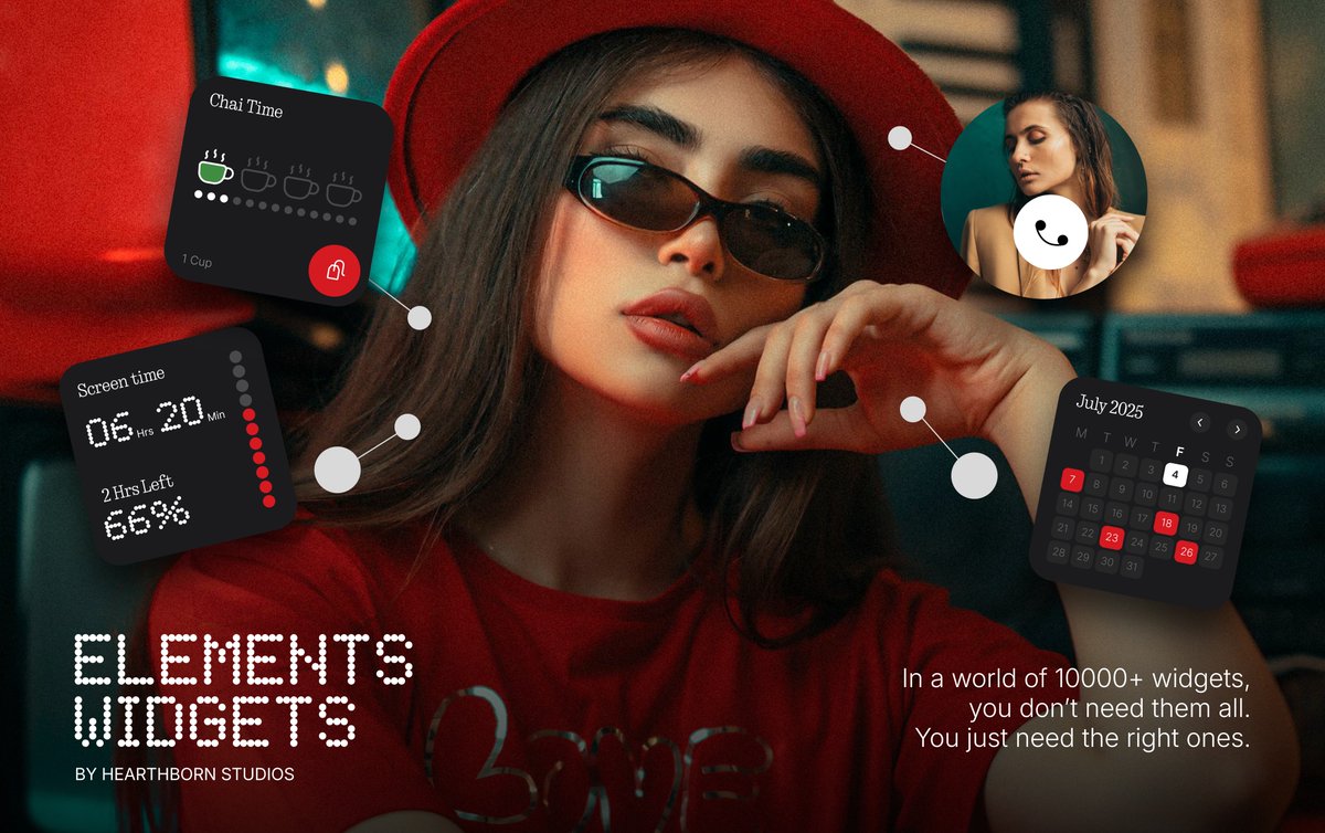 AliFakhruddin13's tweet image. New Launch: Elements Widgets! 🚀

A fresh, minimal and functional widgets experience inspired by Nothing Os for your homescreen by @Hbstudios13

Download it now:
play.google.com/store/apps/det…

#nothing #nothingcommunity @nothing @nothingindia #widgets #google @Aryan_tghw