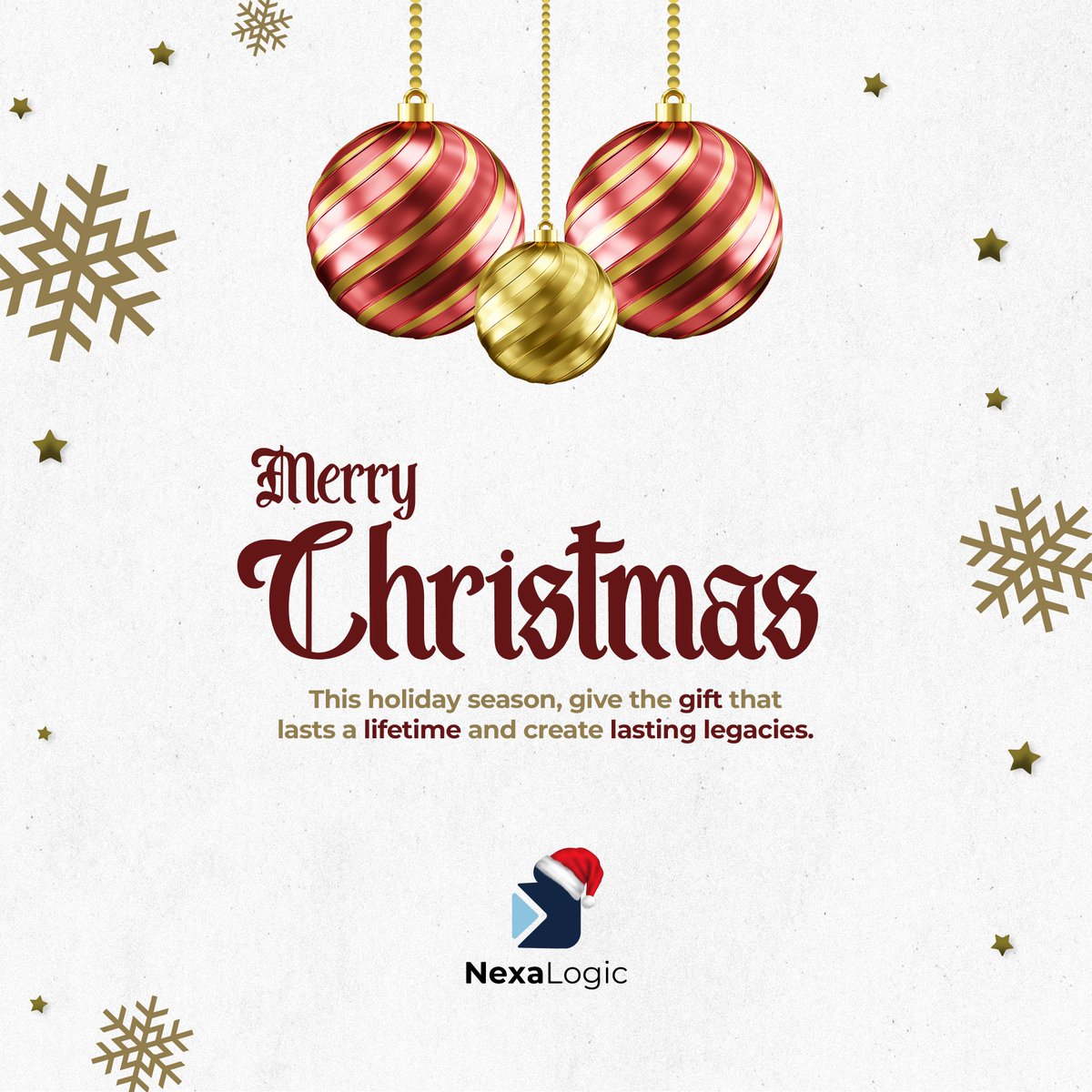 Nexalogic_'s tweet photo. Merry Christmas! 🎅✨ This season, give the gift of impact. Here’s to creating lasting legacies and a bright future ahead. Happy Holidays from all of us at Nexa Logic! 🚀

#NexaLogic #MerryChristmas #BusinessGrowth #HappyHolidays2025 #digitalmarketingservices https://t.co/NDEvxoZCRv