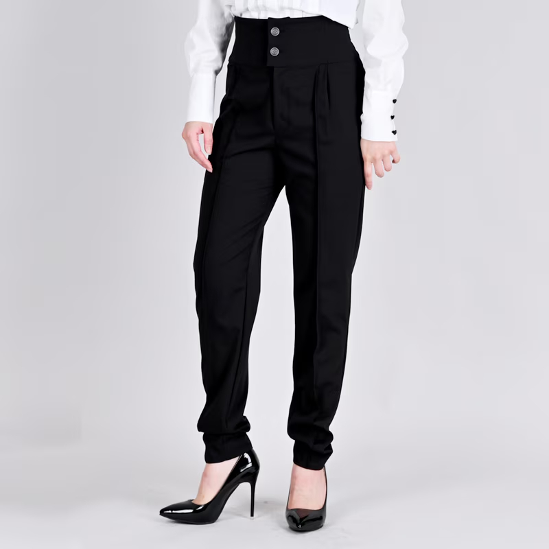 Restock】キャブリオレ・ボトムス ブラック 着心地がよく、ドレープが