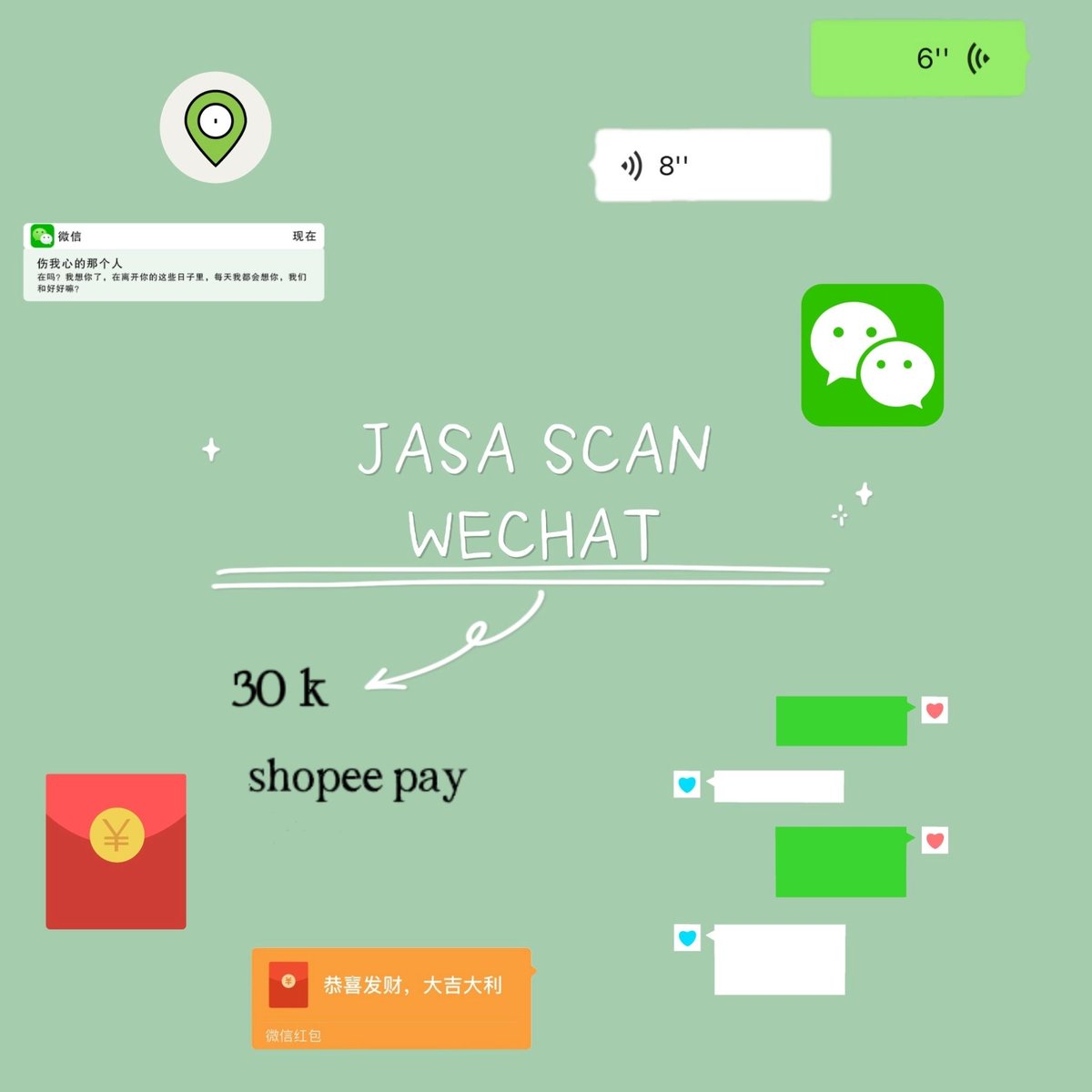 jasascanwechat_'s tweet photo. haloo aku open scan wechatnya yaa

#scanwechat #zonauang️ #zonajajan #wechat https://t.co/uyLV88SpZ3