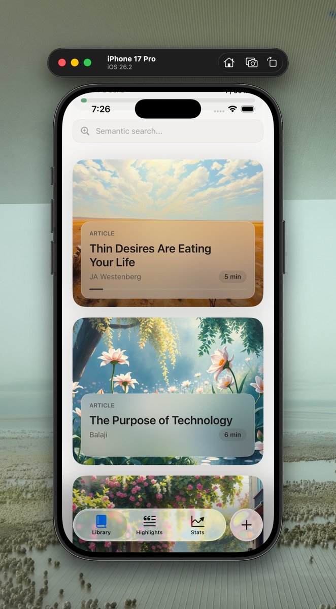 Working on a beautiful reading app https://t.co/nBxUGVDWfk