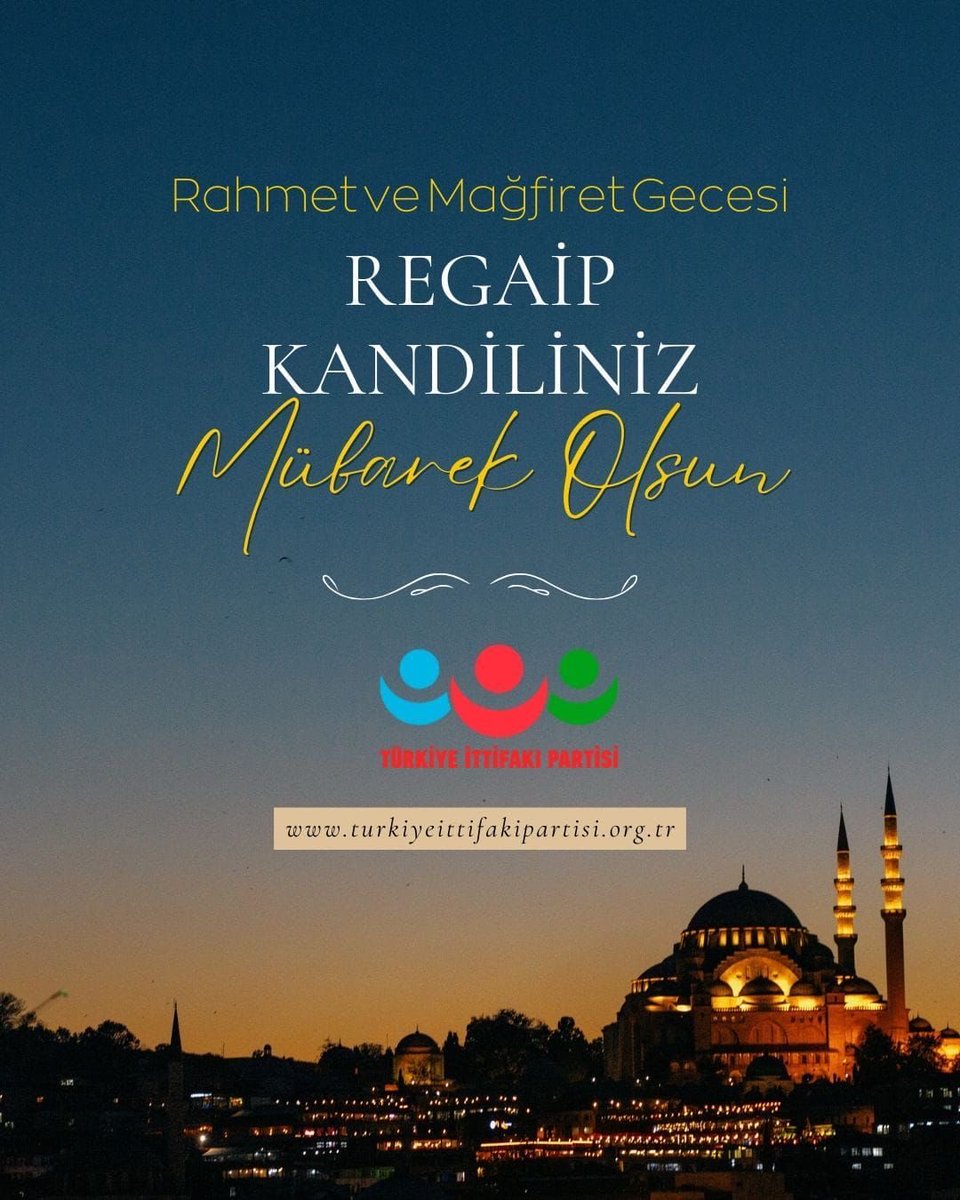 REGAİP KANDİLİMİZ MÜBAREK OLSUN

Rahmet, bereket ve ilahi müjdelerin gecesi olan bu mübarek Regaip Kandili’nin;
İslam âlemine, aziz milletimize, ülkemize ve tüm insanlığa sağlık, huzur, birlik ve kardeşlik getirmesini diliyoruz.

Bu anlamlı gecenin; vatanına, bayrağına, millî ve