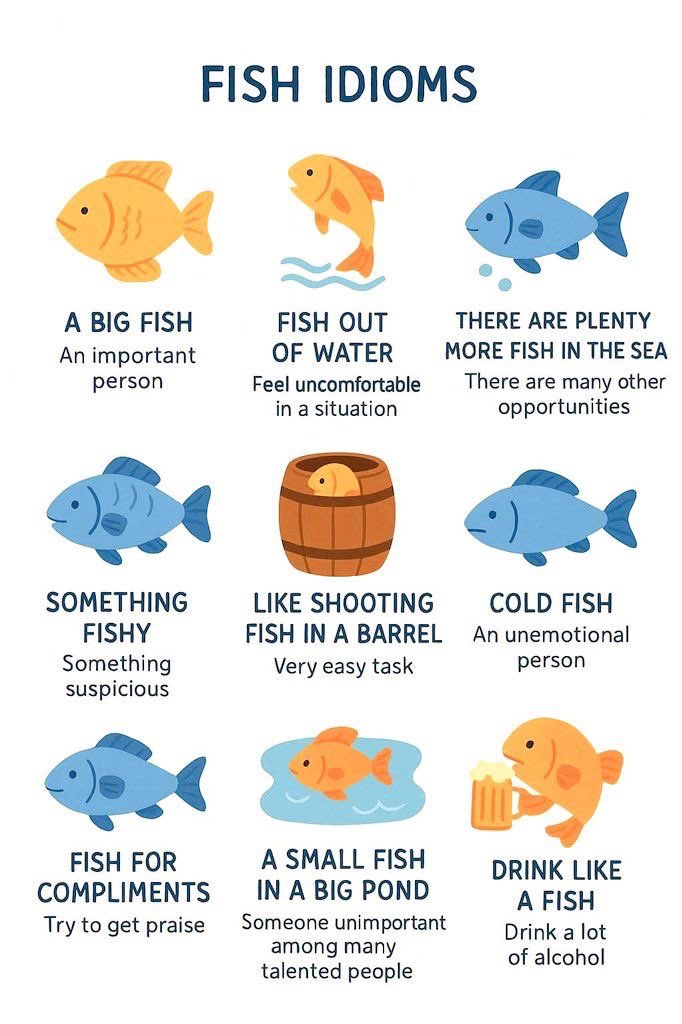 englishwithck's tweet image. Fish idioms