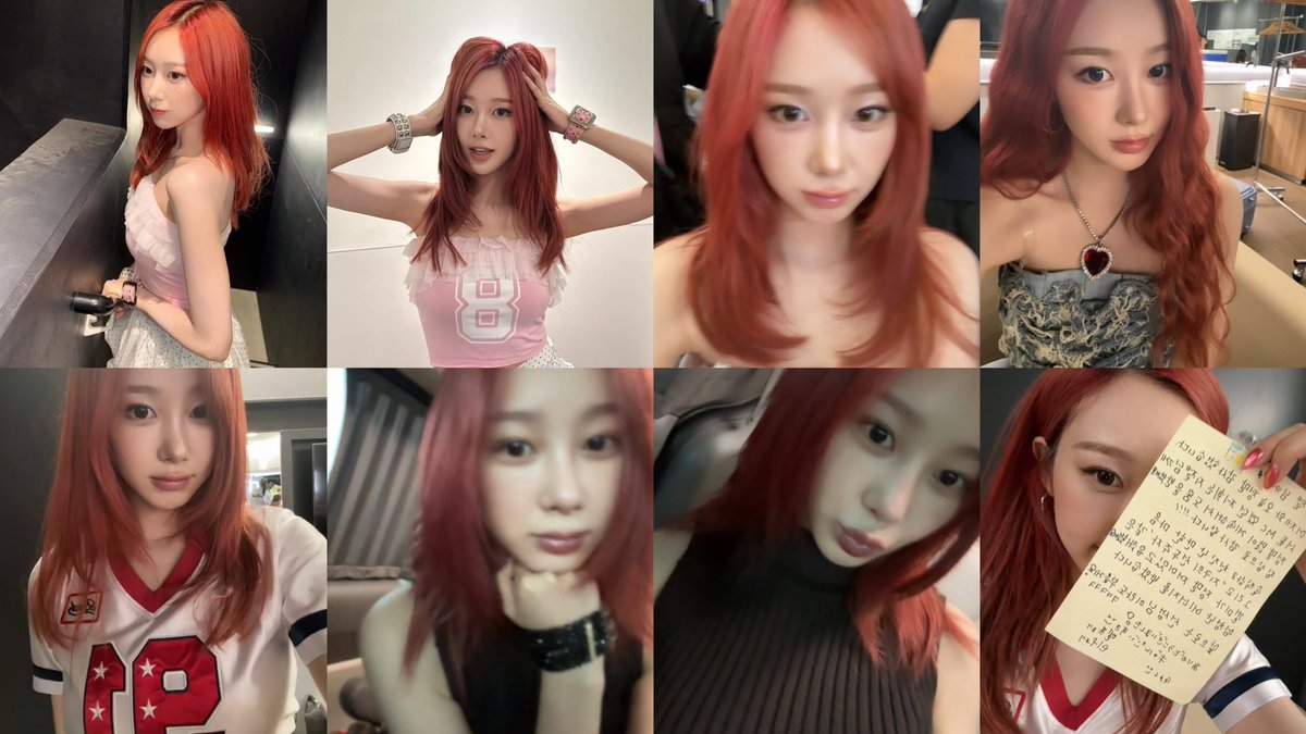 aaerican's tweet image. Growth often happens in small, ordinary moments, getting ready, taking selfies, writing notes, or just sitting quietly with your thoughts. (lil’ throwback, miss my red hair)