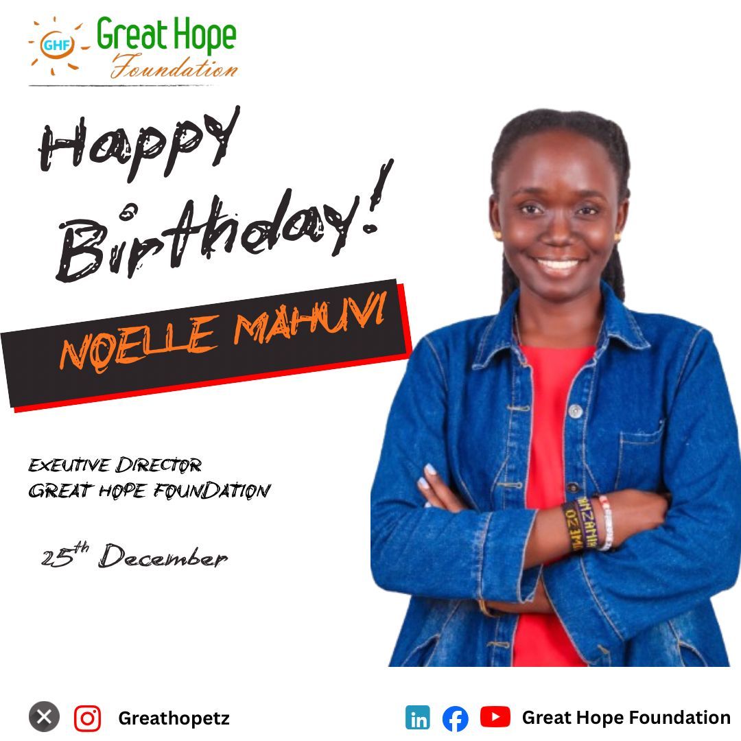 Happy Birthday, ms. @noellemahuvi. We celebrate your leadership and dedication as Executive Director of GHF and wish you continued success and impact in the year ahead.