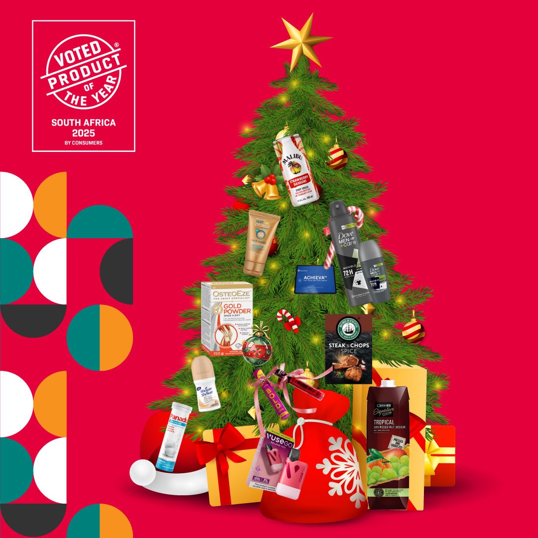 PoYAwards's tweet image. Merry Christmas and Happy Holidays from all of us at Product of the Year South Africa 🎄✨
Thank you to our partners, brands and consumers for driving innovation in 2025.
Here’s to rest and an exciting year of new ideas ahead!

#ProductOfTheYear #MerryChristmas #HappyHolidays