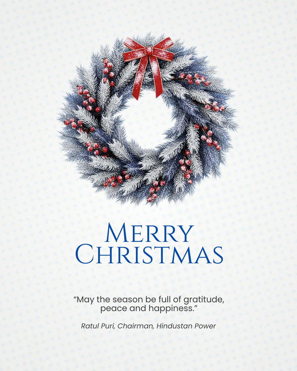 Wishing you all a Merry Christmas. May this season bring warmth, gratitude and quiet joy, shared in simple moments with those closest to you.

#MerryChristmas2025 #RatulPuri