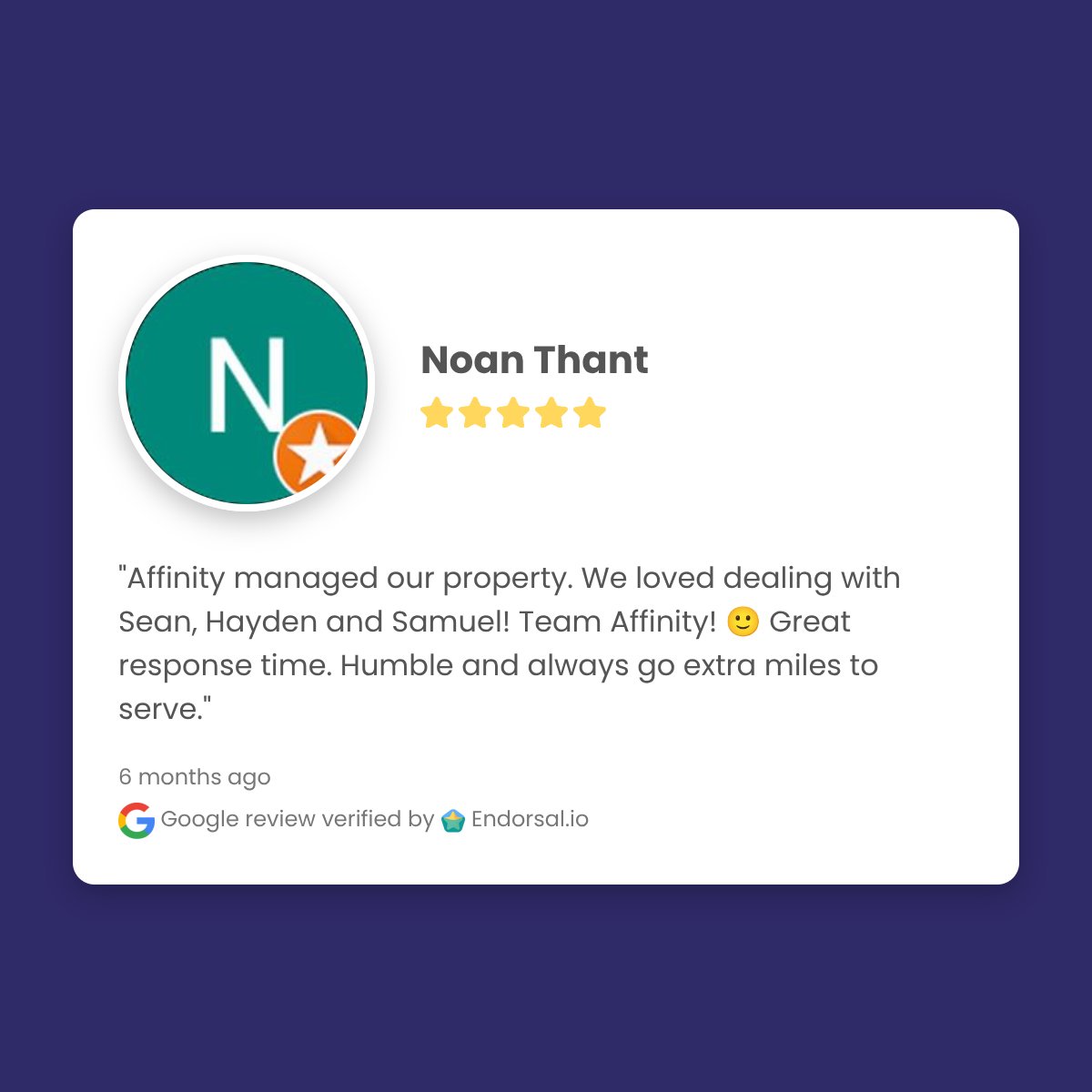 AffinityAus's tweet image. Thank you Noan Thant for sharing your feedback on Affinity Property.  It has been a pleasure helping you with your property.