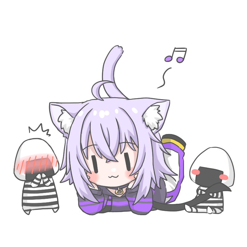 猫又おかゆ ,猫又おかゆ(通常) 「「「おかゆ～!」」 #絵かゆ」|裕司‧威爾斯(ウェルシュ)のイラスト